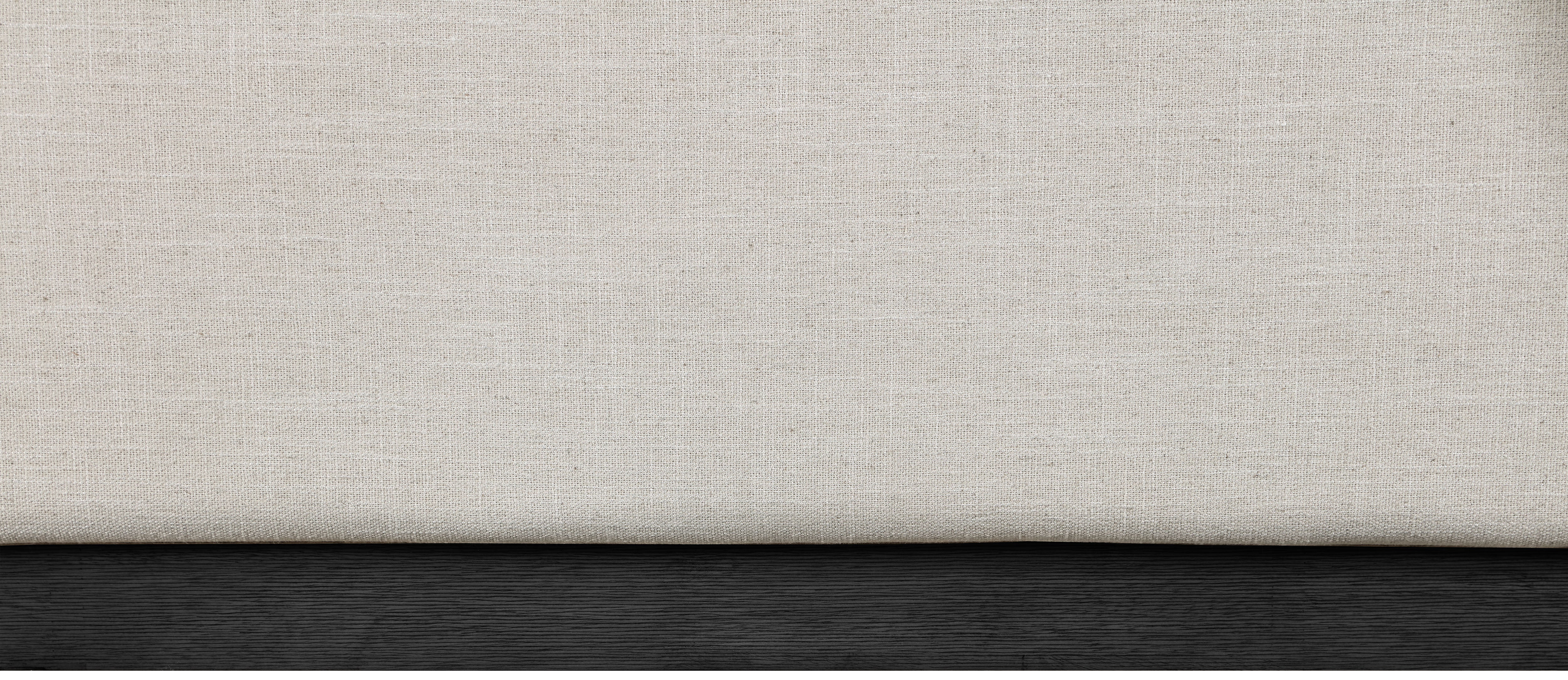 Carly Beige Linen Textured Fabric Full Bed F - Image 7