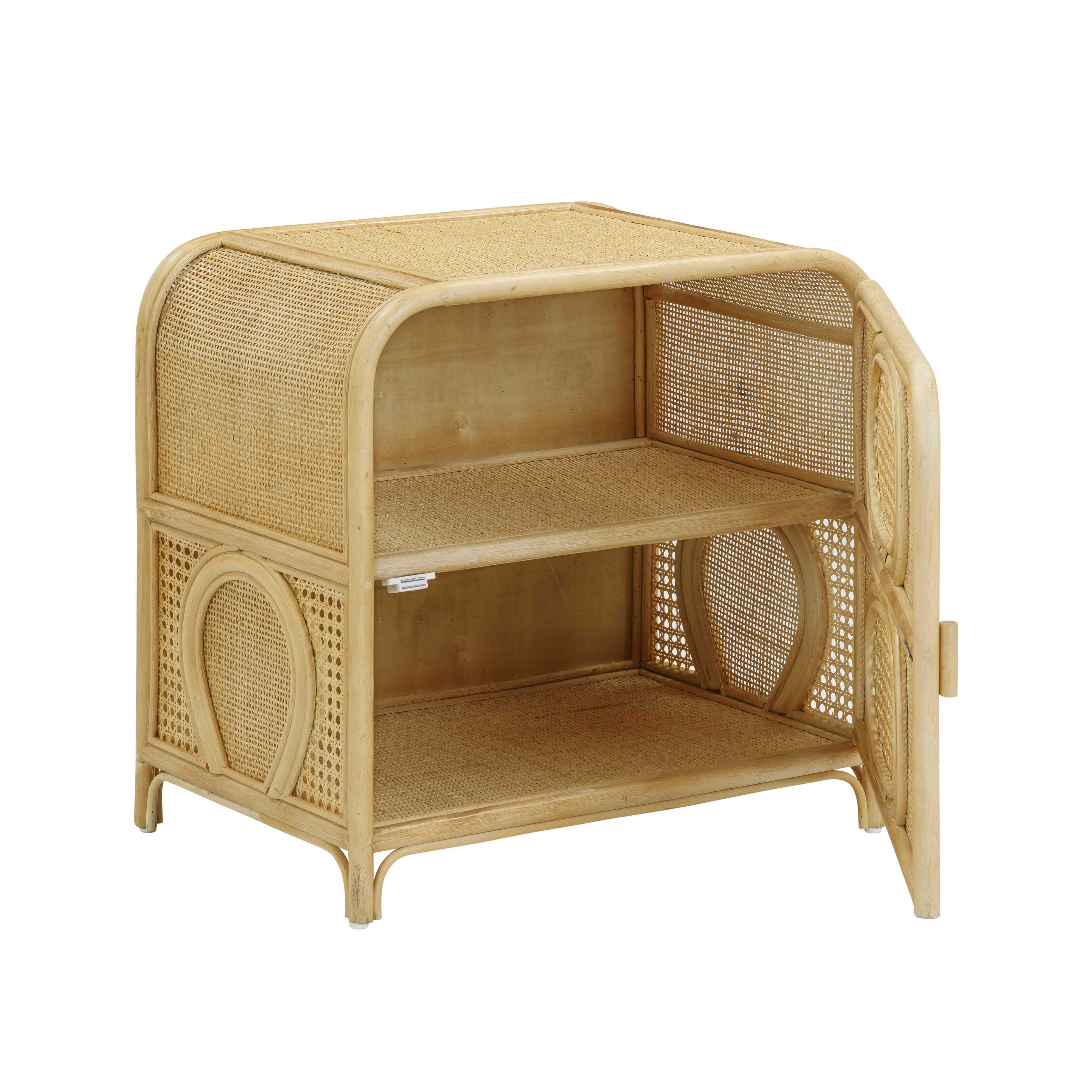 Leaf Natural Rattan Nightstand - Image 6