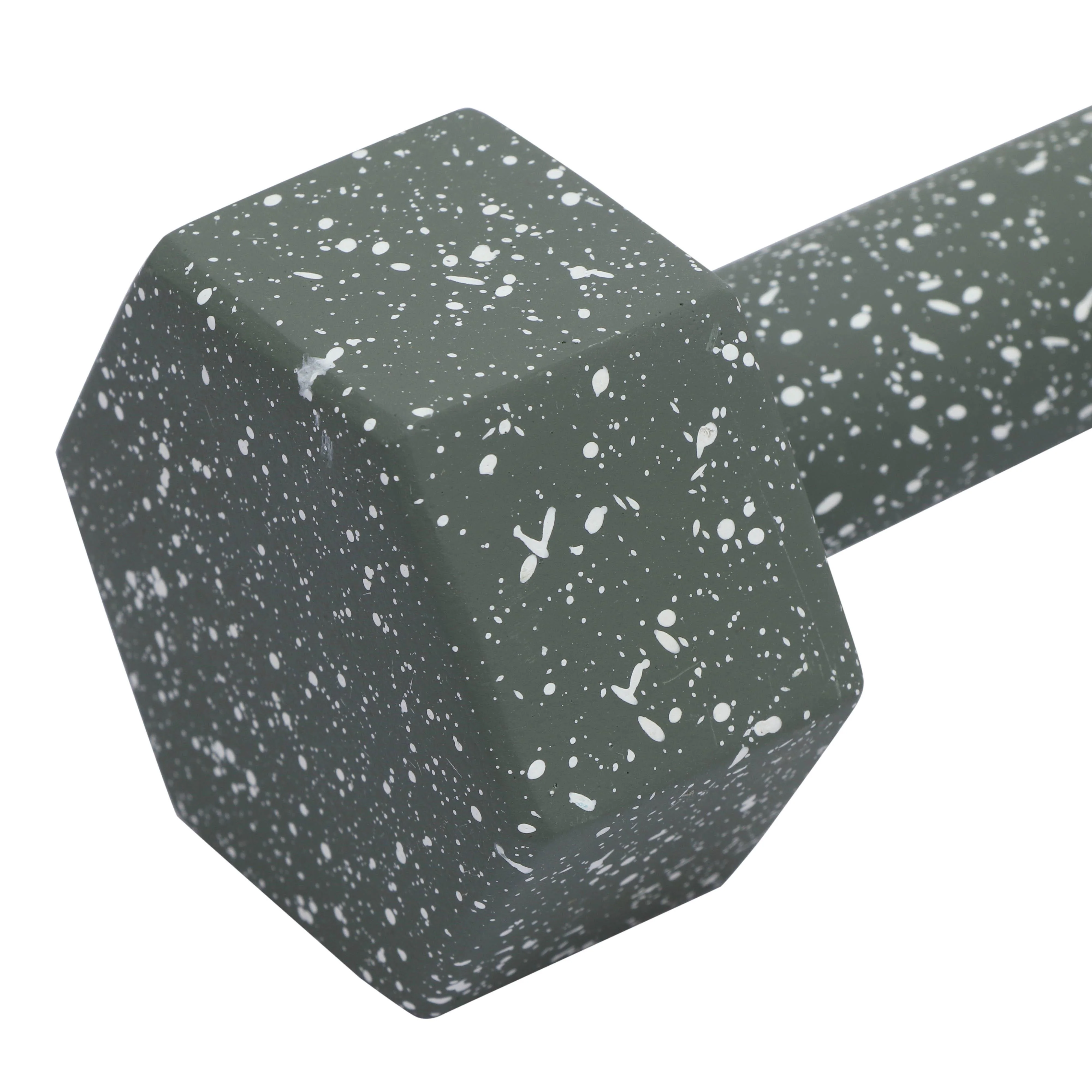 Manu Speckled Army Green Decorative Barbell - Image 4