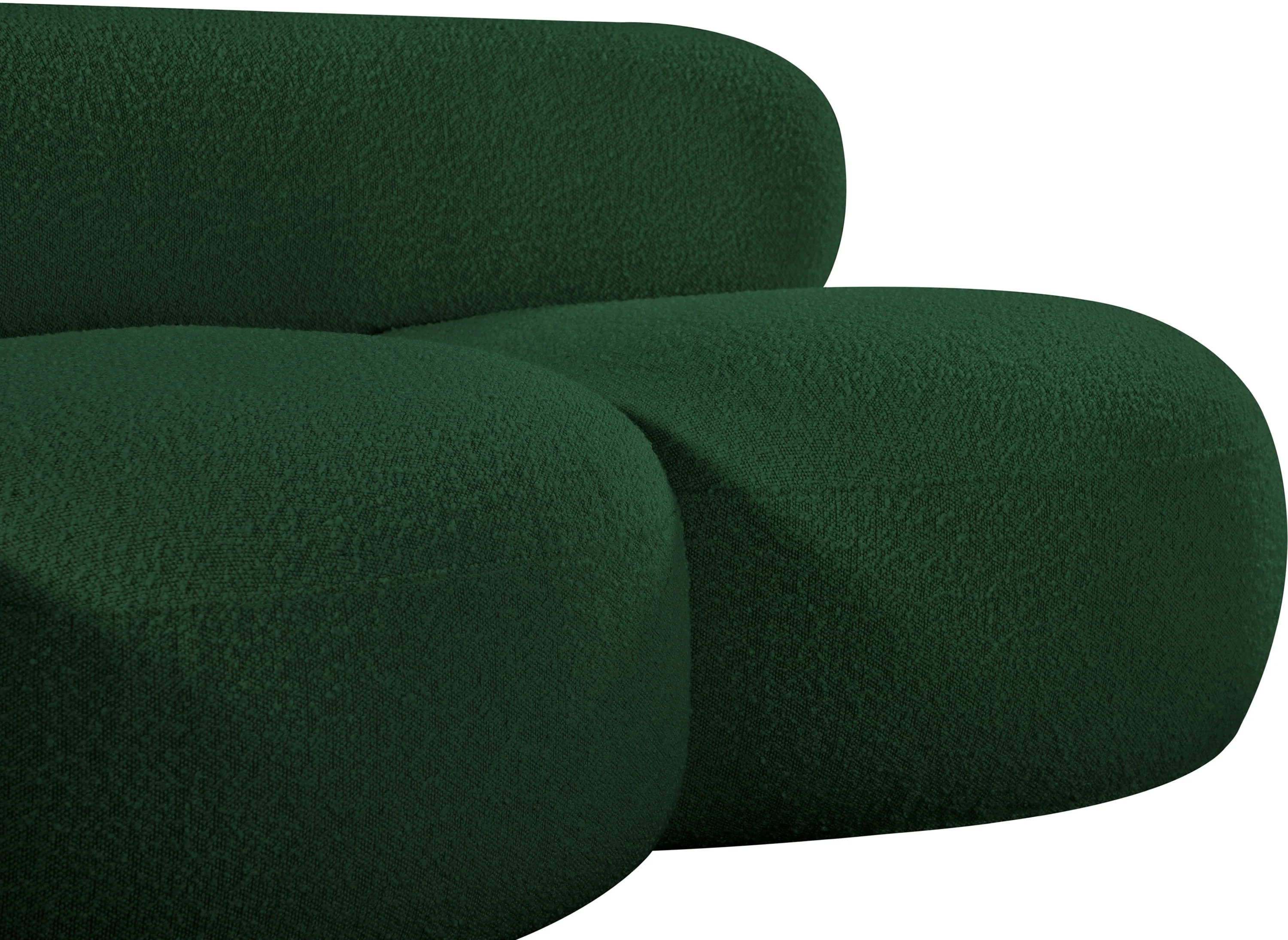 Milan Green Boucle Fabric Loveseat L - Image 9