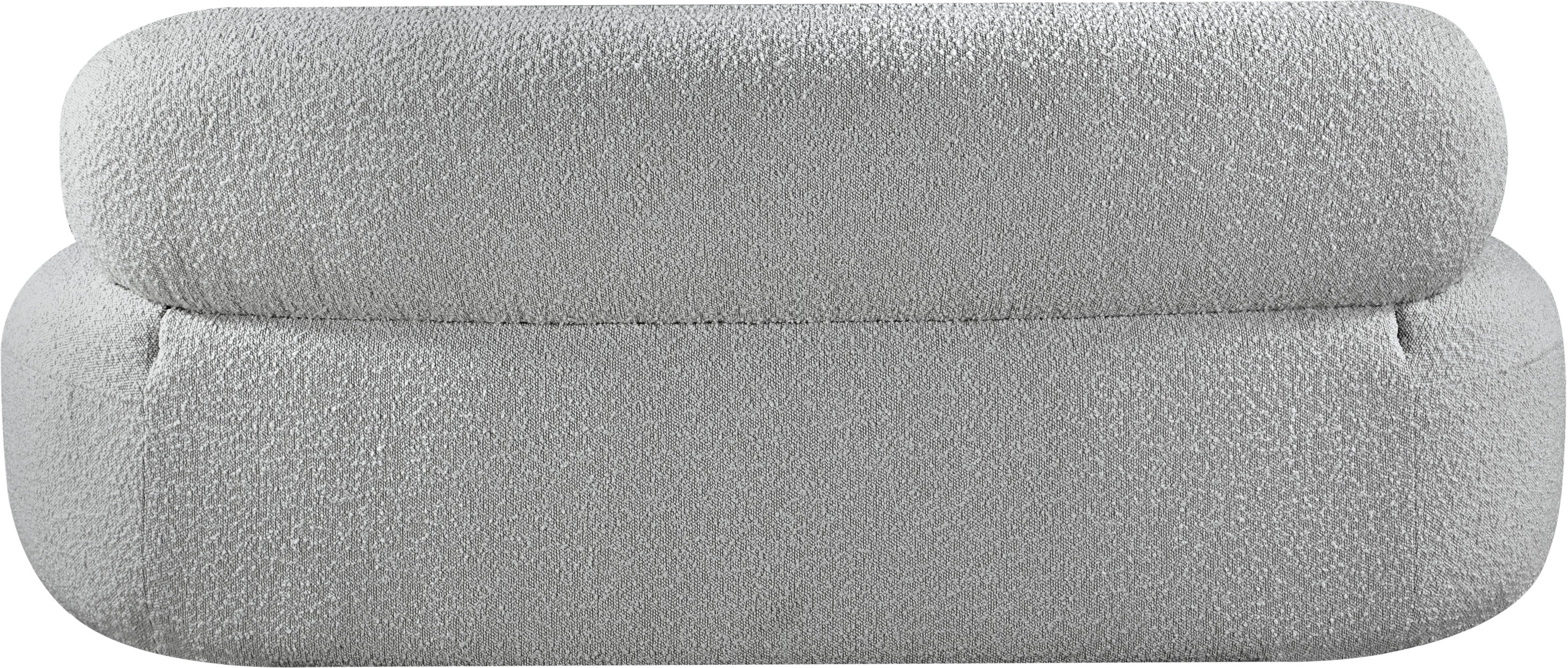 Milan Grey Boucle Fabric Loveseat L - Image 3