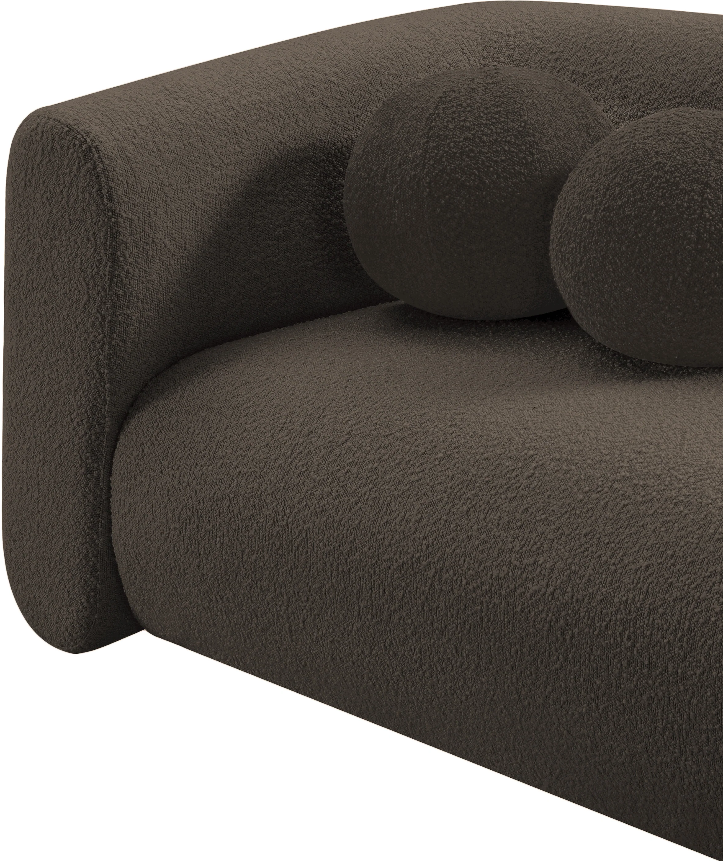 Siena Brown Boucle Fabric Loveseat L - Image 9