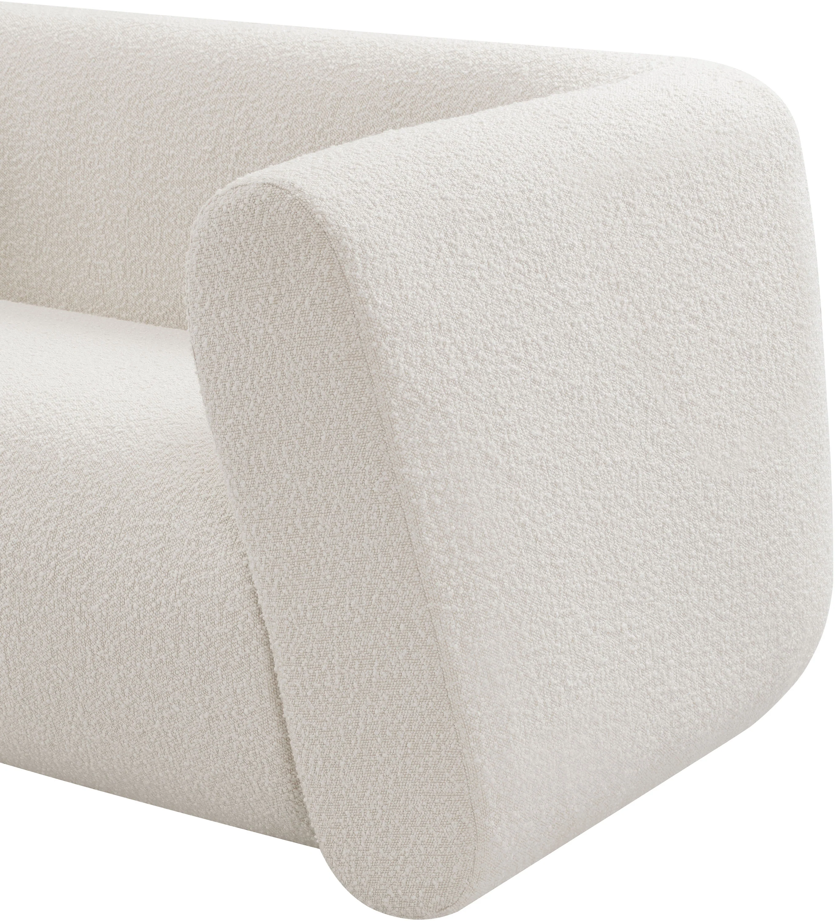 Siena Cream Boucle Fabric Loveseat L - Image 11