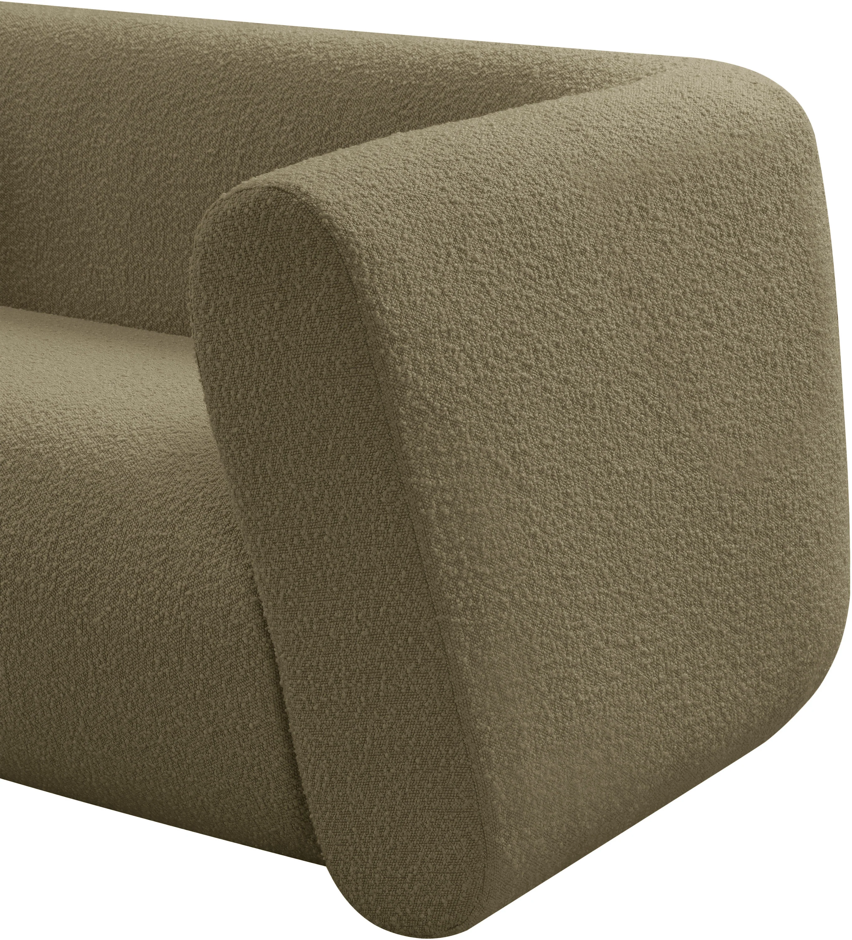 Siena Olive Boucle Fabric Loveseat L - Image 11