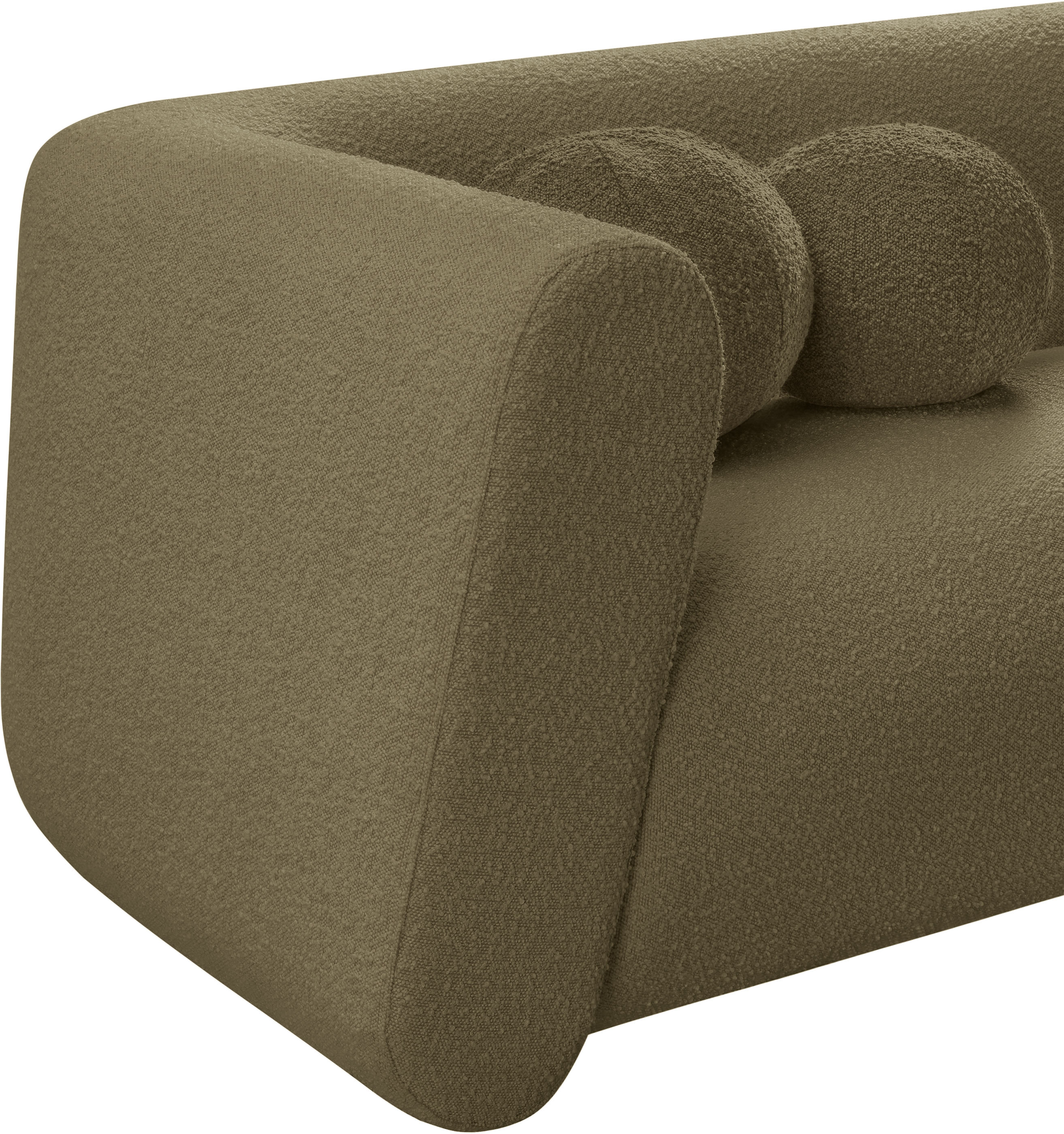 Siena Olive Boucle Fabric Loveseat L - Image 12