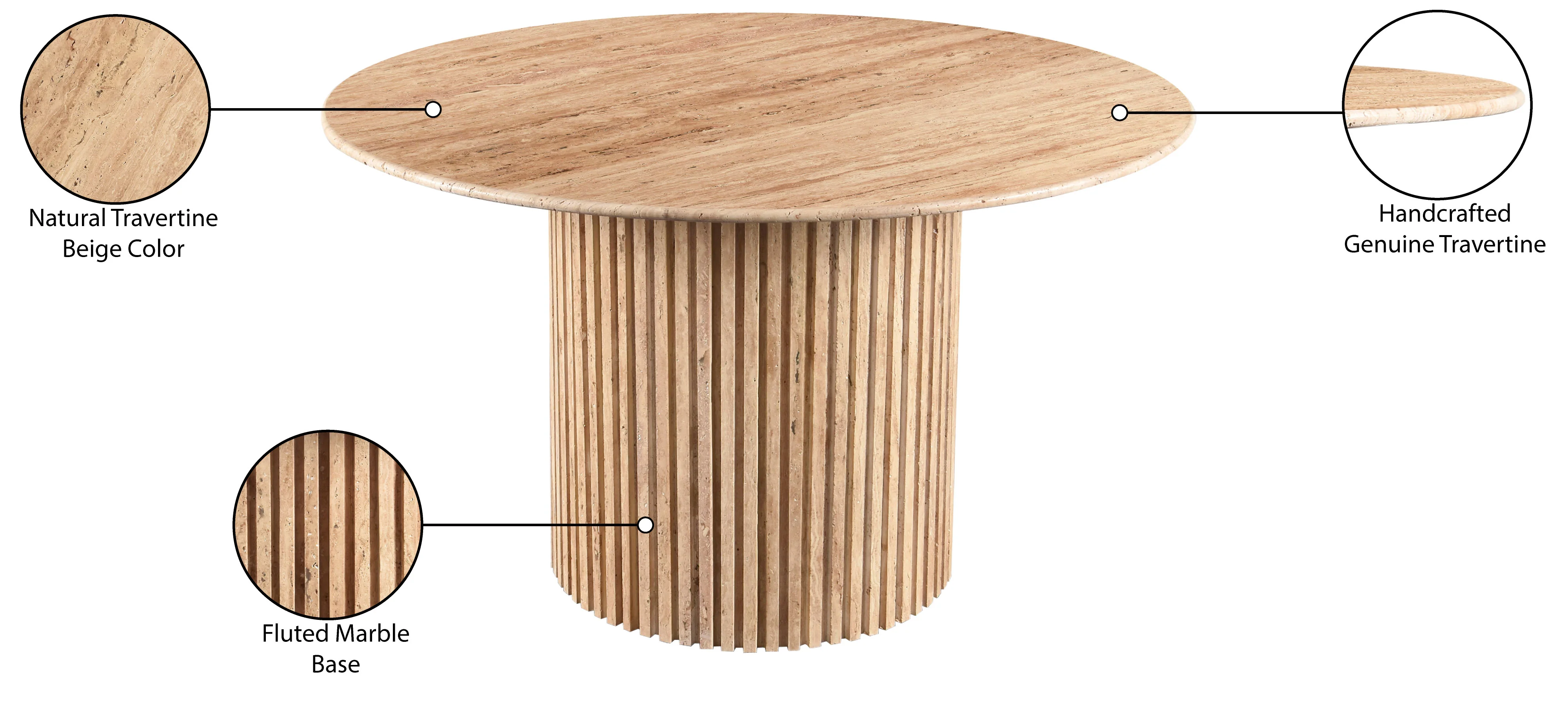 Tyson Beige Dining Table DT48 - Image 8