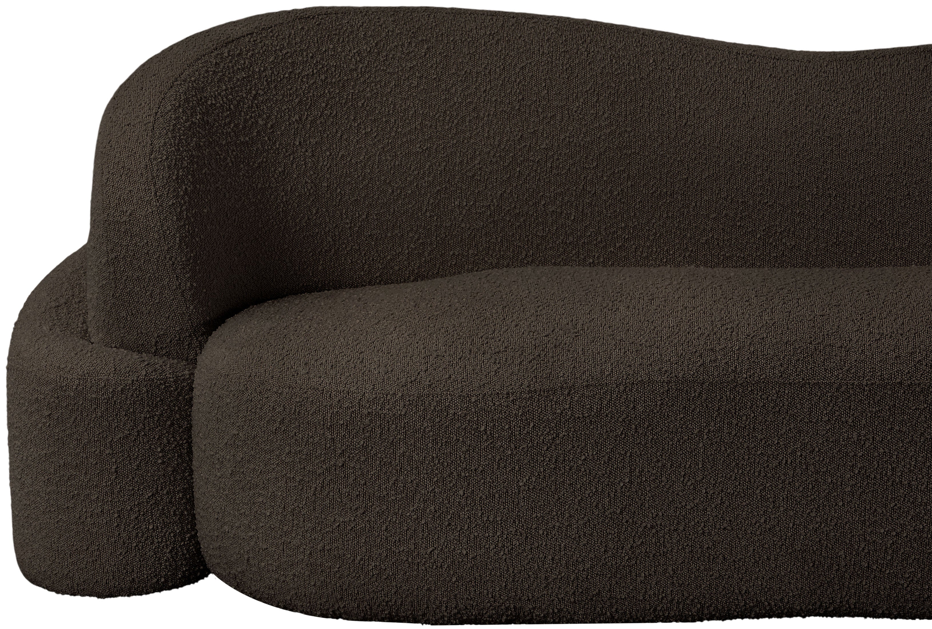 Vance Brown Boucle Fabric Loveseat L - Image 12